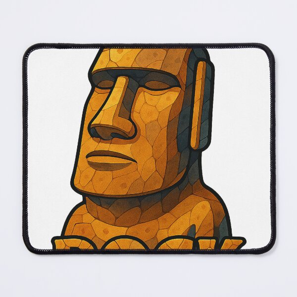 Item preview, Stoic Moai Ancient Attitude 'Rock Solid Mood' designed and sold by LessSugar.