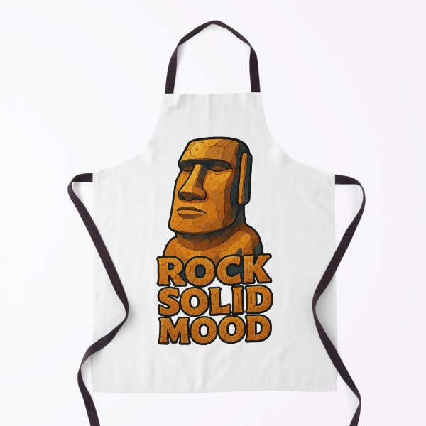 Item preview, Stoic Moai Ancient Attitude 'Rock Solid Mood' designed and sold by LessSugar.