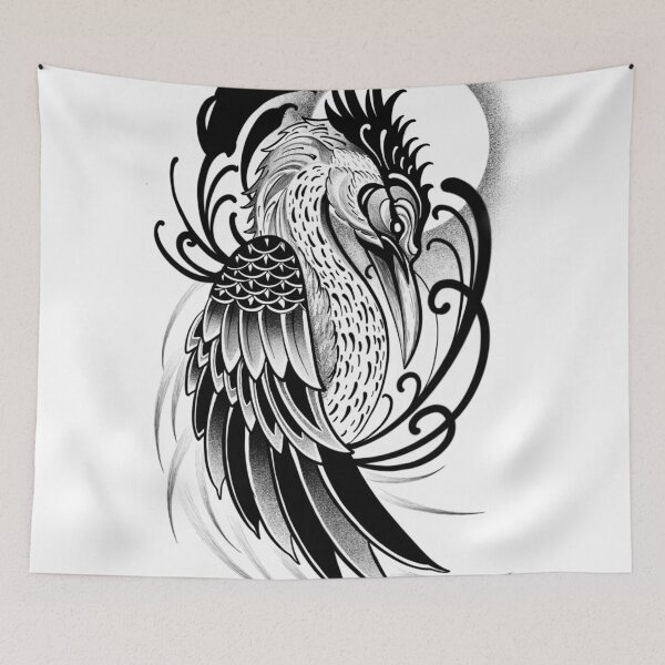 Item preview, Japanese dark style crane designed and sold by 7Delamancha.