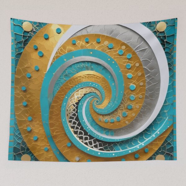 Item preview, Colorful Abstract Fibonacci Art 181 designed and sold by Vicky Brago-Mitchell®.