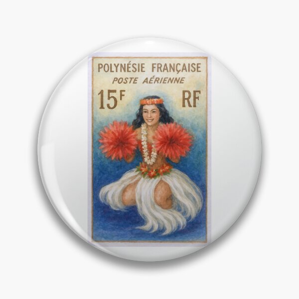 Item preview, 1964 French Polynesia Tahitian Dancer Stamp designed and sold by retrographics.