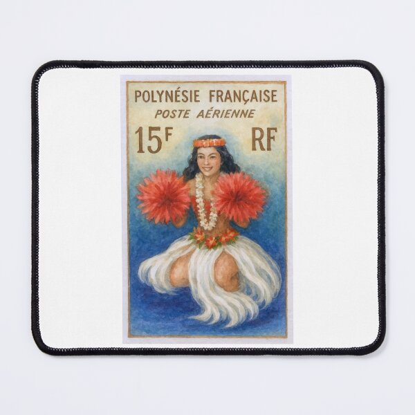 Item preview, 1964 French Polynesia Tahitian Dancer Stamp designed and sold by retrographics.