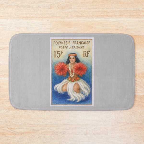 Item preview, 1964 French Polynesia Tahitian Dancer Stamp designed and sold by retrographics.