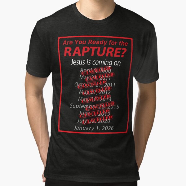 Item preview, The Rapture Tour!  (white text for black shirts!) designed and sold by Get Dressed Its The Apocalypse!.