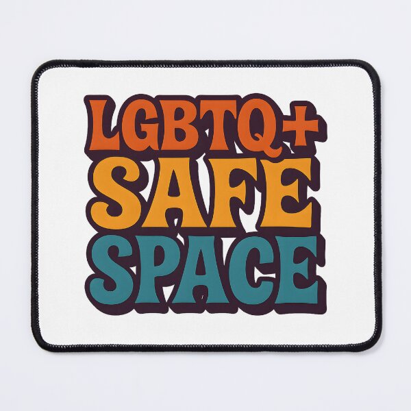 Item preview, LGBTQ+ Safe Space – Bold Retro Typography designed and sold by Haus Of Sin.