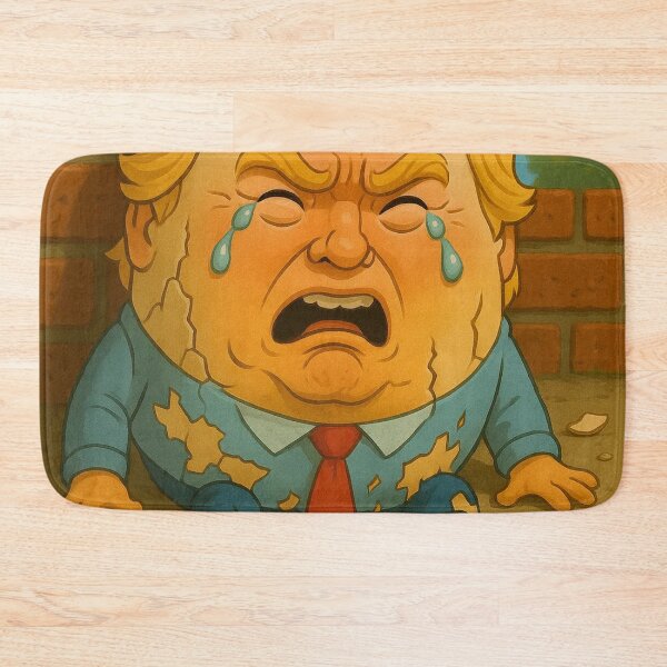 Item preview, Humpty Wall Fall – Satirical Cartoon of a Cracked Political Figure designed and sold by lapart.
