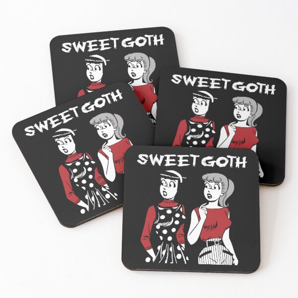 Item preview, Betty & Veronica Style Sweet Goth Black Lipstick Retro Vintage Pop Art Graphic designed and sold by wmxdesign.