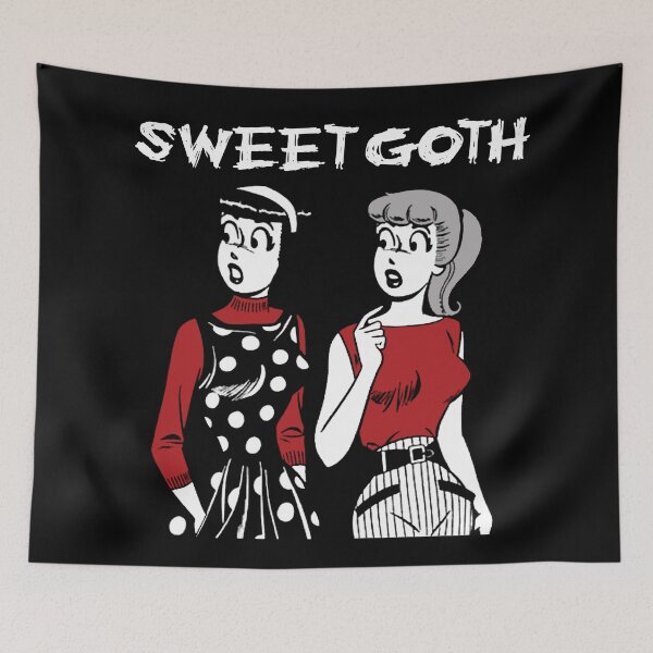 Item preview, Betty & Veronica Style Sweet Goth Black Lipstick Retro Vintage Pop Art Graphic designed and sold by wmxdesign.