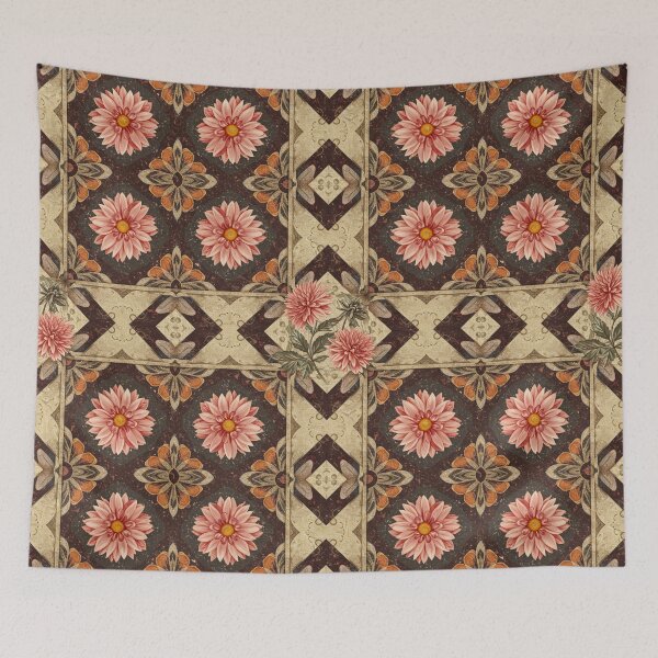 Item preview, Dahlia Dreamscape: Seamless Textile Art designed and sold by DracosFire.