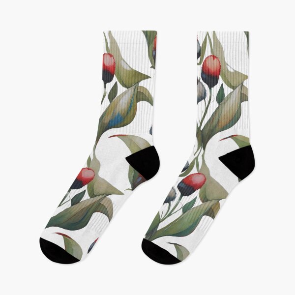 Item preview, Australian Gum Leaves and Buds Pattern designed and sold by KateWiseArt.
