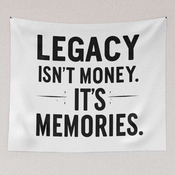 Item preview, Legacy Isn't Money It's Memories T-Shirt - Timeless Family Quote, Vintage Inspirational Tee, Grandparent Gift Idea designed and sold by Typography Prints.