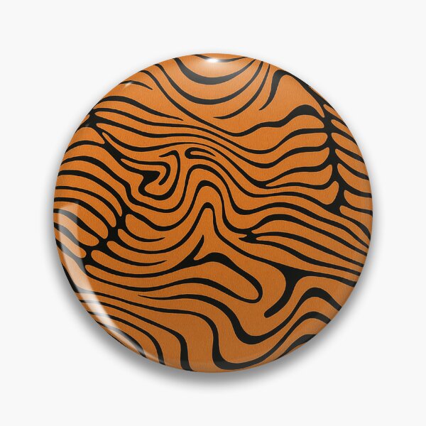 Item preview, Psychedelic Zebra Tiger Stripe Pattern in Orange and Black – Bold Retro Animal Print designed and sold by weirdfishes123.