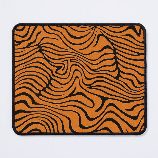 Item preview, Psychedelic Zebra Tiger Stripe Pattern in Orange and Black – Bold Retro Animal Print designed and sold by weirdfishes123.