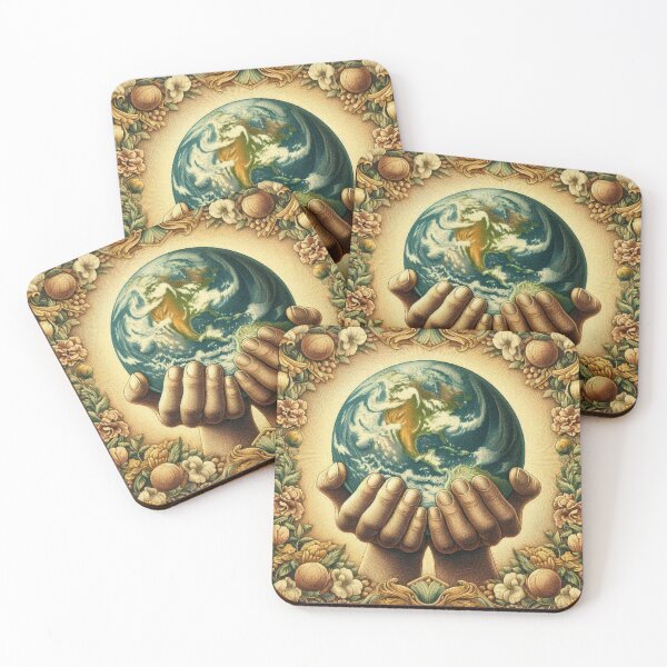 Item preview, Hands Holding Earth – Unity in Diversity, World Peace and Environmental Art designed and sold by Illuministique.
