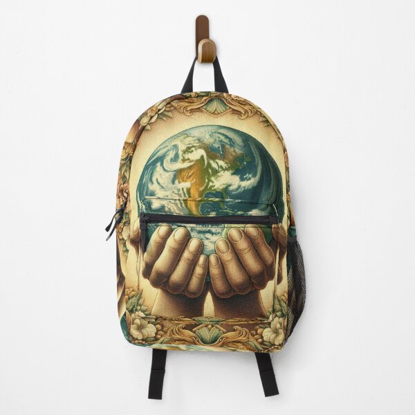 Item preview, Hands Holding Earth – Unity in Diversity, World Peace and Environmental Art designed and sold by Illuministique.