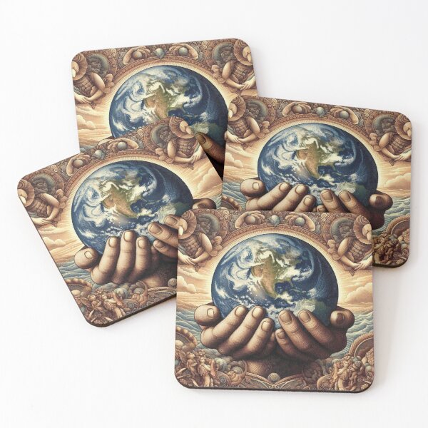 Item preview, Hands Holding Earth – Unity in Diversity, World Peace and Environmental Art designed and sold by Illuministique.