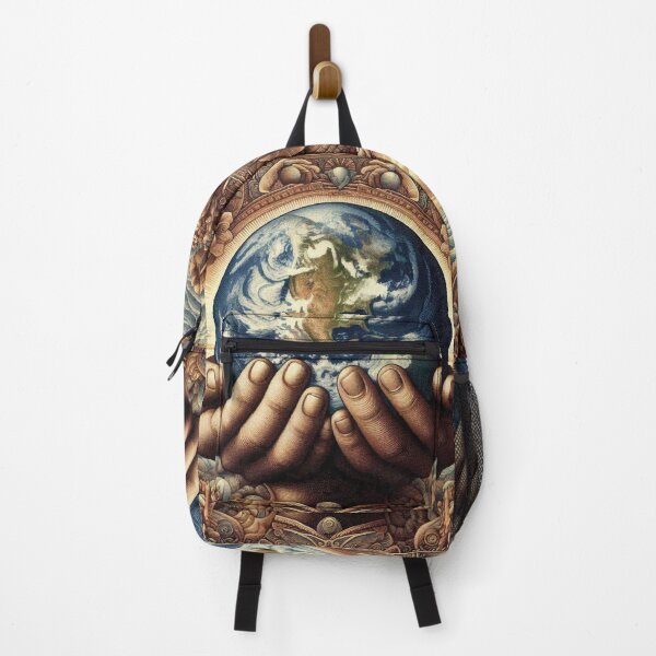 Item preview, Hands Holding Earth – Unity in Diversity, World Peace and Environmental Art designed and sold by Illuministique.