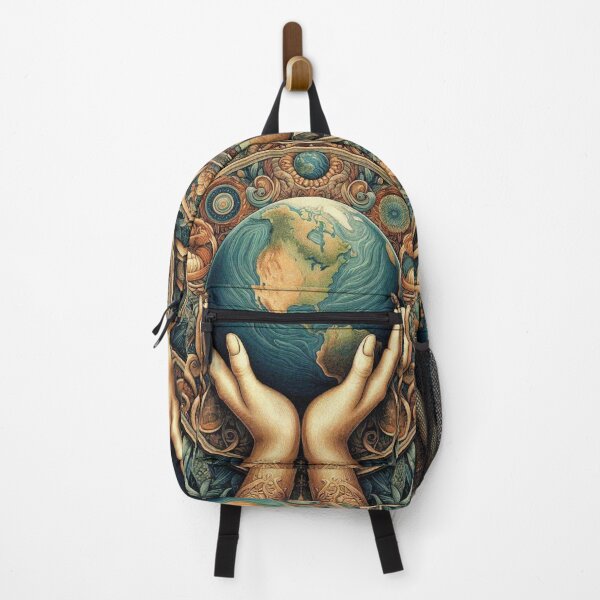 Item preview, Hands Holding Earth – Unity in Diversity, World Peace and Environmental Art designed and sold by Illuministique.