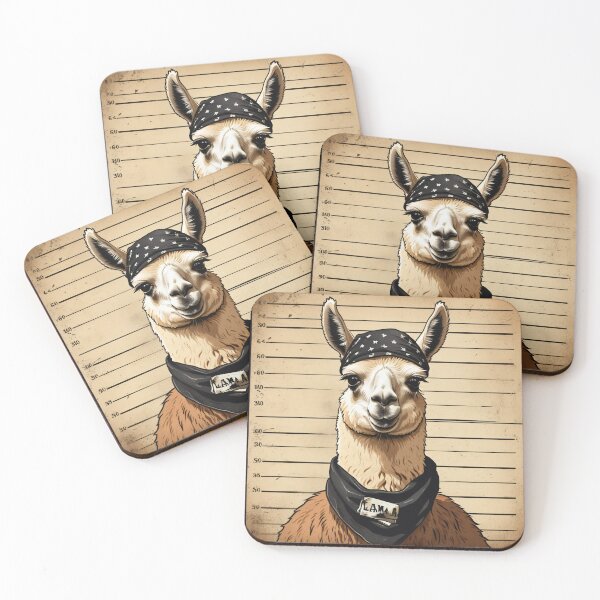Item preview, Confident Llama in Mugshot Lineup designed and sold by thangoyshop.