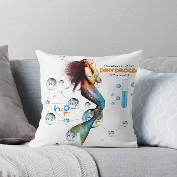 Item preview, Dihydrogen Monoxide Mermaid Art – Psychedelic Ocean Fantasy with H2O Molecule & Satire designed and sold by GraphixKing999.