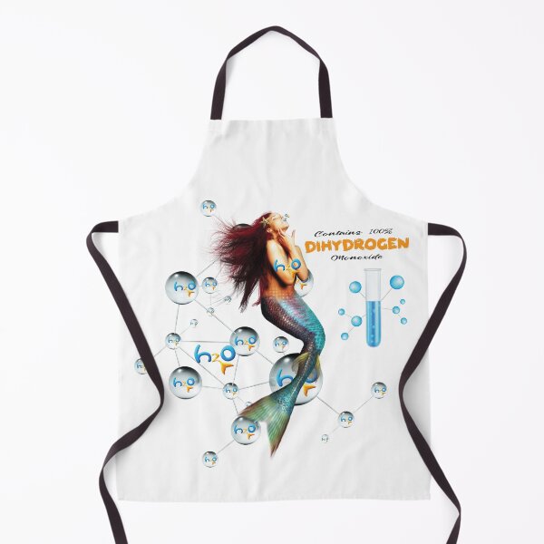 Item preview, Dihydrogen Monoxide Mermaid Art – Psychedelic Ocean Fantasy with H2O Molecule & Satire designed and sold by GraphixKing999.