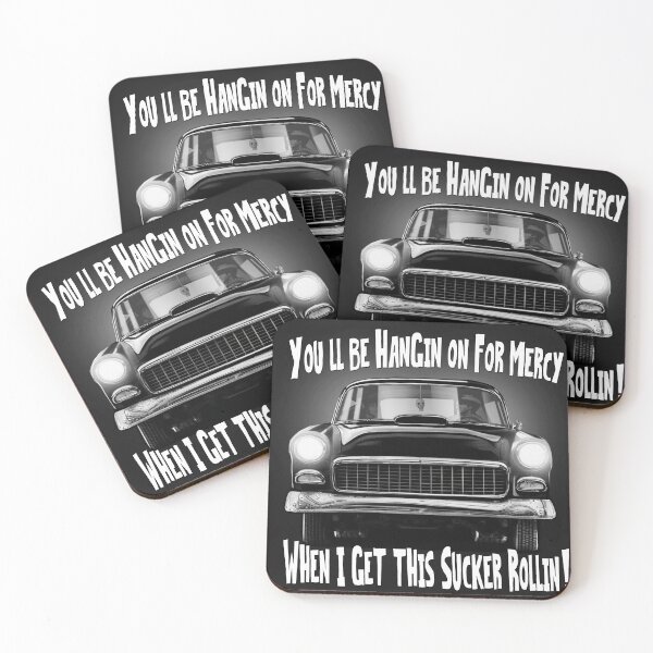 Item preview, Venice Beach Speed Shop – "Hangin’ On for Mercy" ’55 Chevy Front View Art designed and sold by Venice Beach Speed Shop.