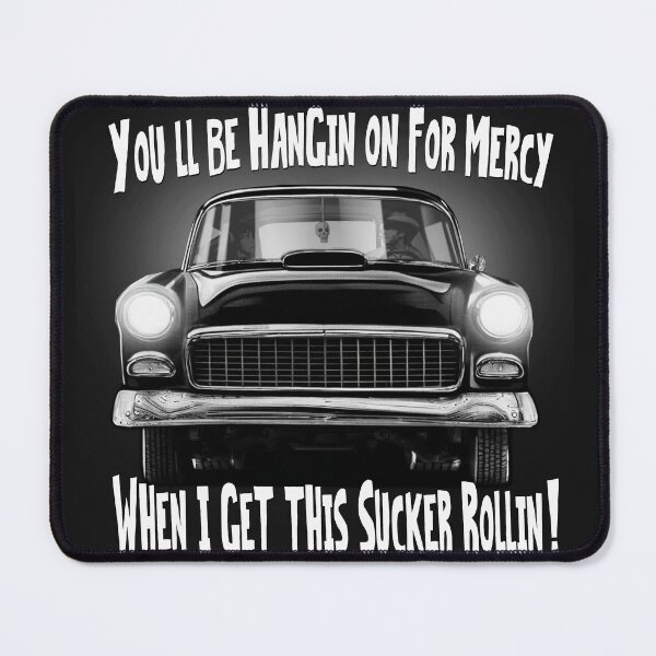 Item preview, Venice Beach Speed Shop – "Hangin’ On for Mercy" ’55 Chevy Front View Art designed and sold by Venice Beach Speed Shop.