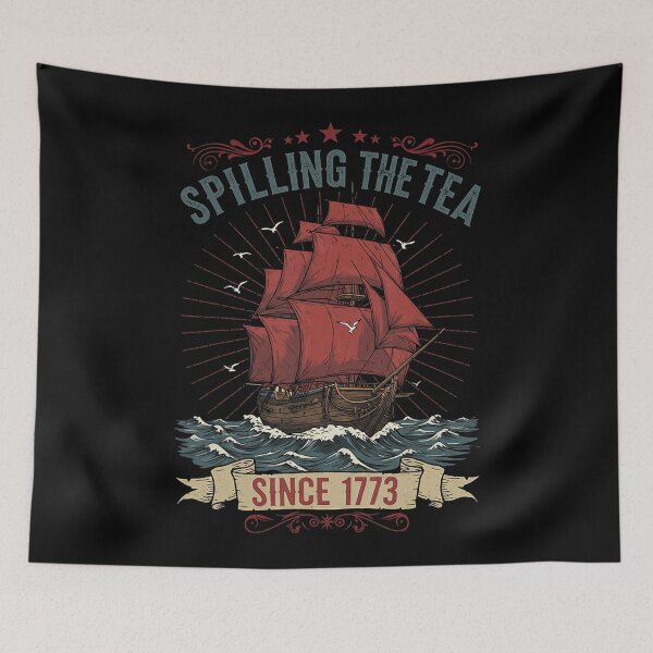 Item preview, Spilling The Tea Since 1773 Shirt Vintage Us History Teacher designed and sold by Wilson-Aura.