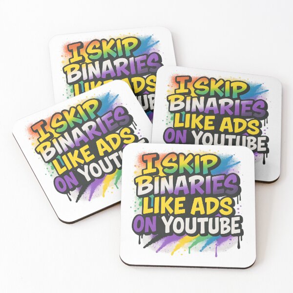 Item preview, I Skip Binaries Like Ads – Colorful Graffiti Art designed and sold by Haus Of Sin.