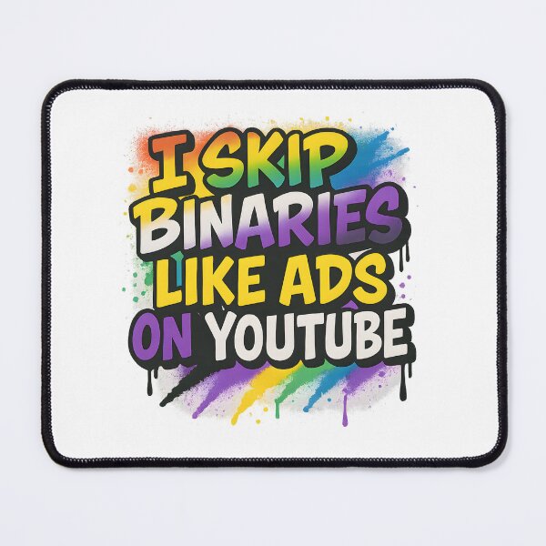 Item preview, I Skip Binaries Like Ads – Colorful Graffiti Art designed and sold by Haus Of Sin.