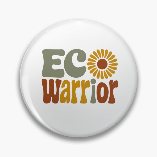 Item preview, Eco Warrior – Retro Flower Power Environmental Message designed and sold by Taans-Creation.