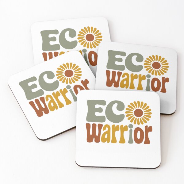 Item preview, Eco Warrior – Retro Flower Power Environmental Message designed and sold by Taans-Creation.