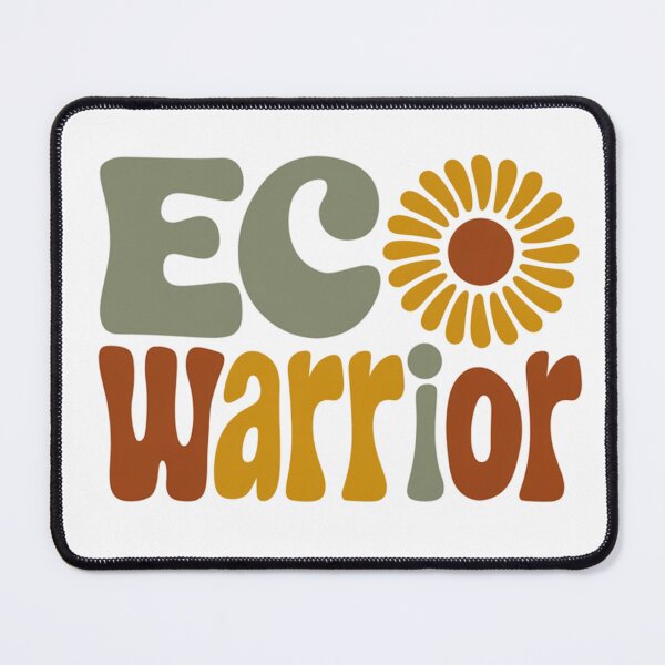 Item preview, Eco Warrior – Retro Flower Power Environmental Message designed and sold by Taans-Creation.