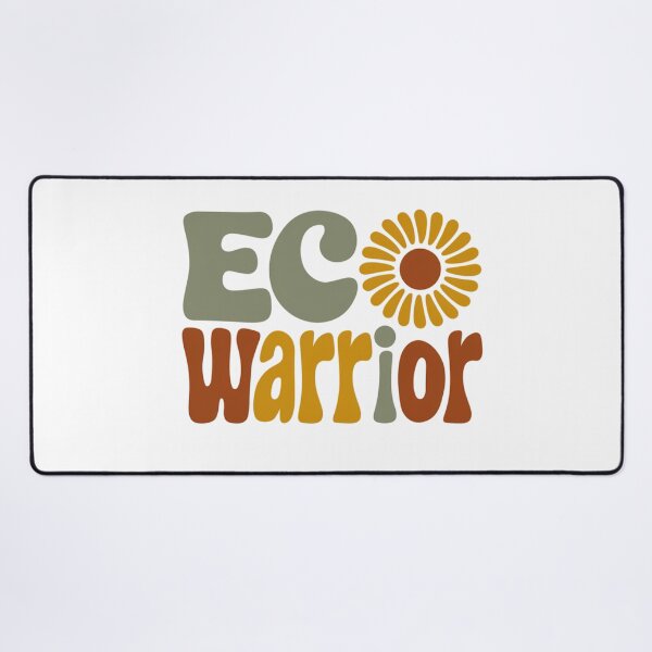 Item preview, Eco Warrior – Retro Flower Power Environmental Message designed and sold by Taans-Creation.