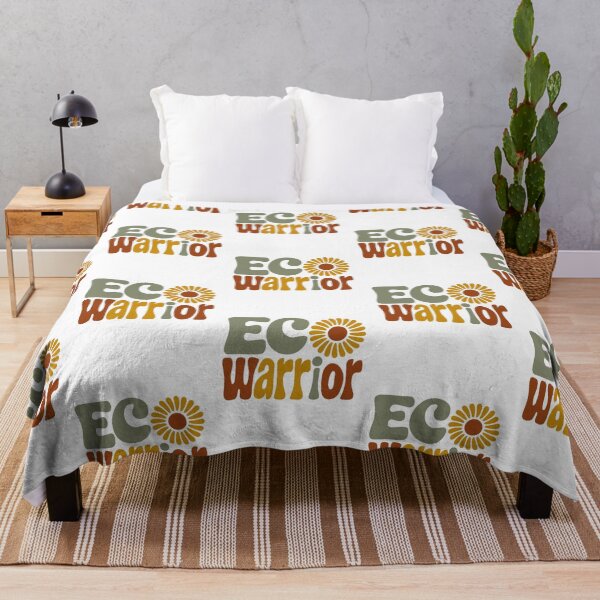 Item preview, Eco Warrior – Retro Flower Power Environmental Message designed and sold by Taans-Creation.