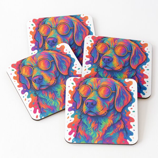 Item preview, Psychedelic dog with glasses designed and sold by Li. Images of everything.