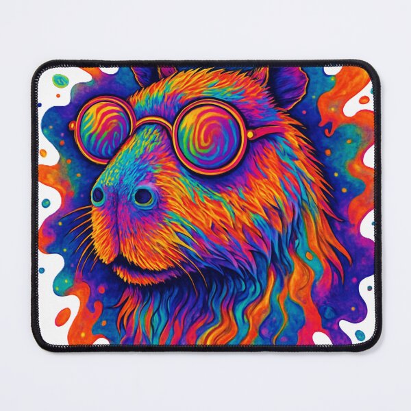 Item preview, Psychedelic capybara with glasses designed and sold by Lizandro Serrano Pacheco.