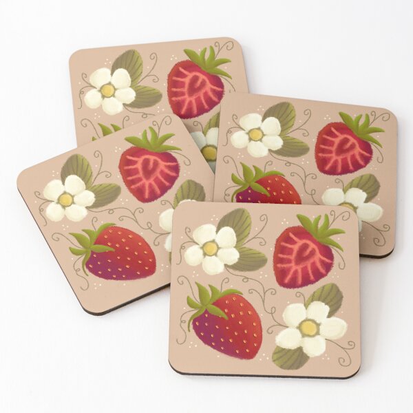 Item preview, Strawberries and Flowers designed and sold by cora-art711.