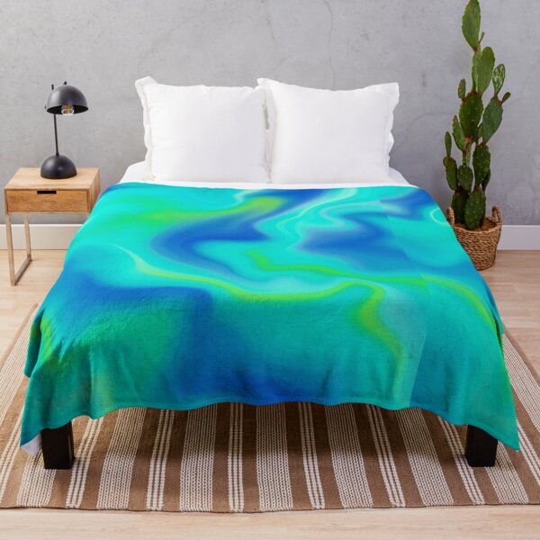 Item preview, Electric Blue Aqua Marble Wave Pattern – Trippy Abstract Design for Ocean-Inspired Gifts designed and sold by weirdfishes123.