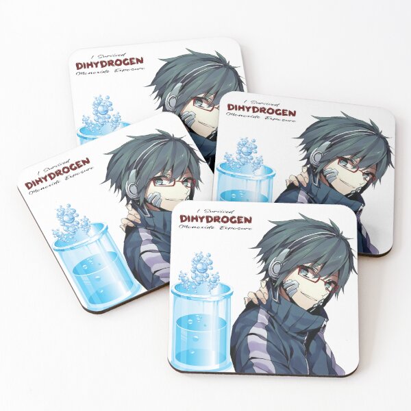 Item preview, Dihydrogen Monoxide Survivor – Stylish Anime Boy Art with H₂O Molecule Jar designed and sold by GraphixKing999.