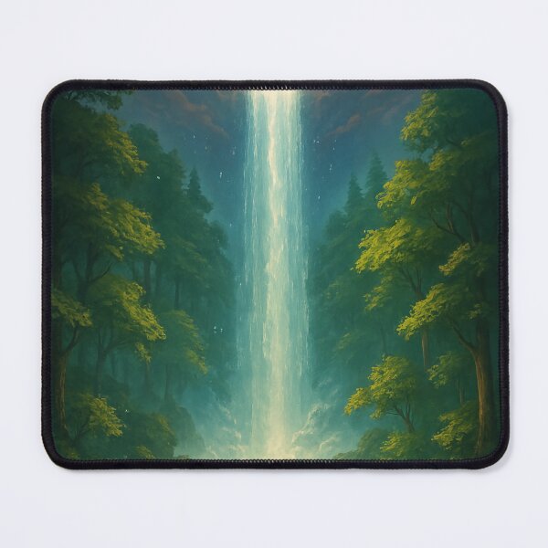 Item preview, Fountain Fall from Heaven in the Woods Design | Mystical Forest Waterfall Scene | Enchanted Nature Dream Graphic | Serene Celestial Wilderness Vibes | Peaceful Outdoor Fantasy Art designed and sold by PaintedPixels01.