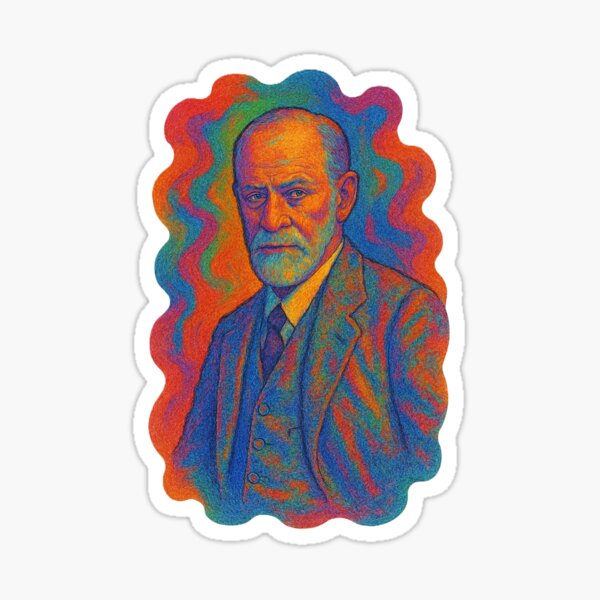 Aperçu de l'œuvre Freud psychédélique 2 créée et vendue par Lizandro  Serrano Pacheco.