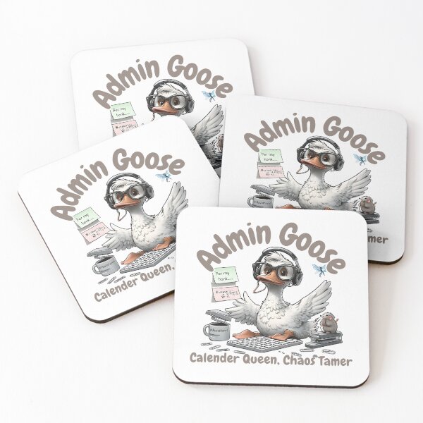 Item preview, Quirky Admin Goose | Playful Sarcastic Office Chaos Illustration designed and sold by CottonandQuill.