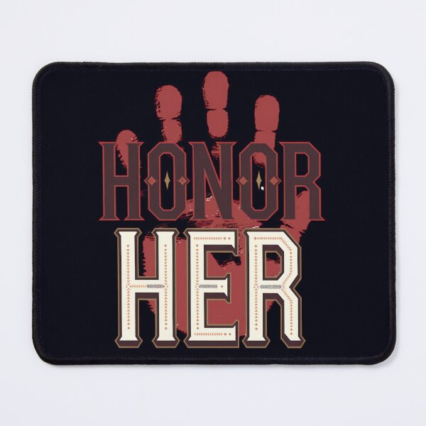 Item preview, Honor Her – Bold Statement With Red Handprint designed and sold by Taans-Creation.