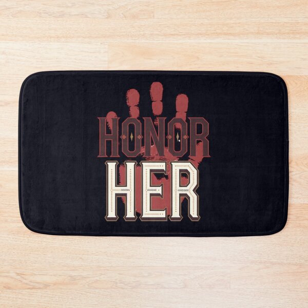 Item preview, Honor Her – Bold Statement With Red Handprint designed and sold by Taans-Creation.
