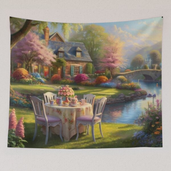 Item preview, Sunlit Tea Party in the Spring Garden designed and sold by BlareBlare.