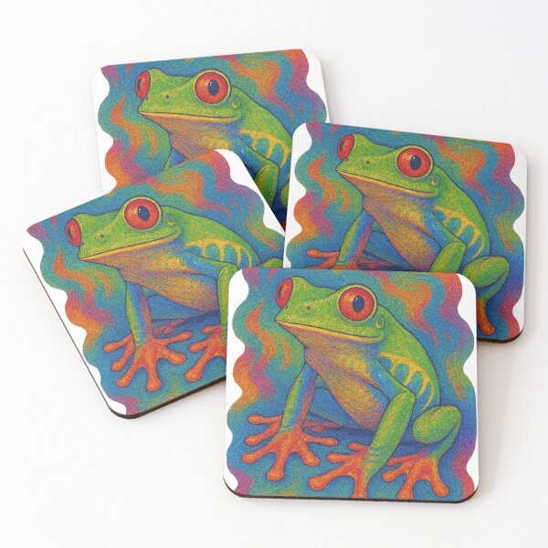 Item preview, Psychedelic red-eyed tree frog designed and sold by Lizandro  Serrano Pacheco.