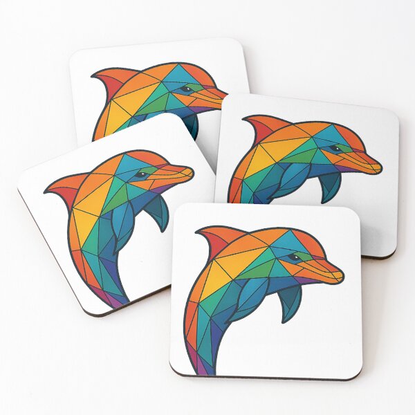 Item preview, Prismatic Dolphin Jump designed and sold by TheWonkyEaselCo.