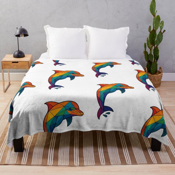 Item preview, Prismatic Dolphin Jump designed and sold by TheWonkyEaselCo.