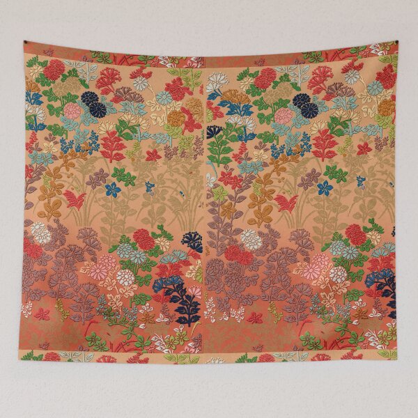 Item preview, Japanese Floral Fan Pattern – G.A. Audsley 1884 designed and sold by EmeraldeaArt.